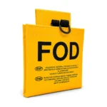 Bolsa FOD amarilla de doble compartimento con cinturón ajustable para aeronáutica