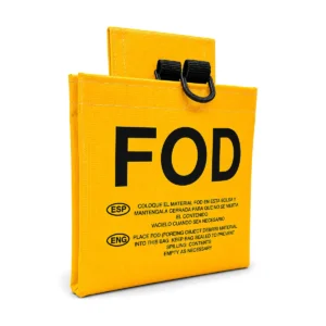 Bolsa FOD, FOD bag amarilla de doble compartimento con cinturón ajustable para aeronáutica