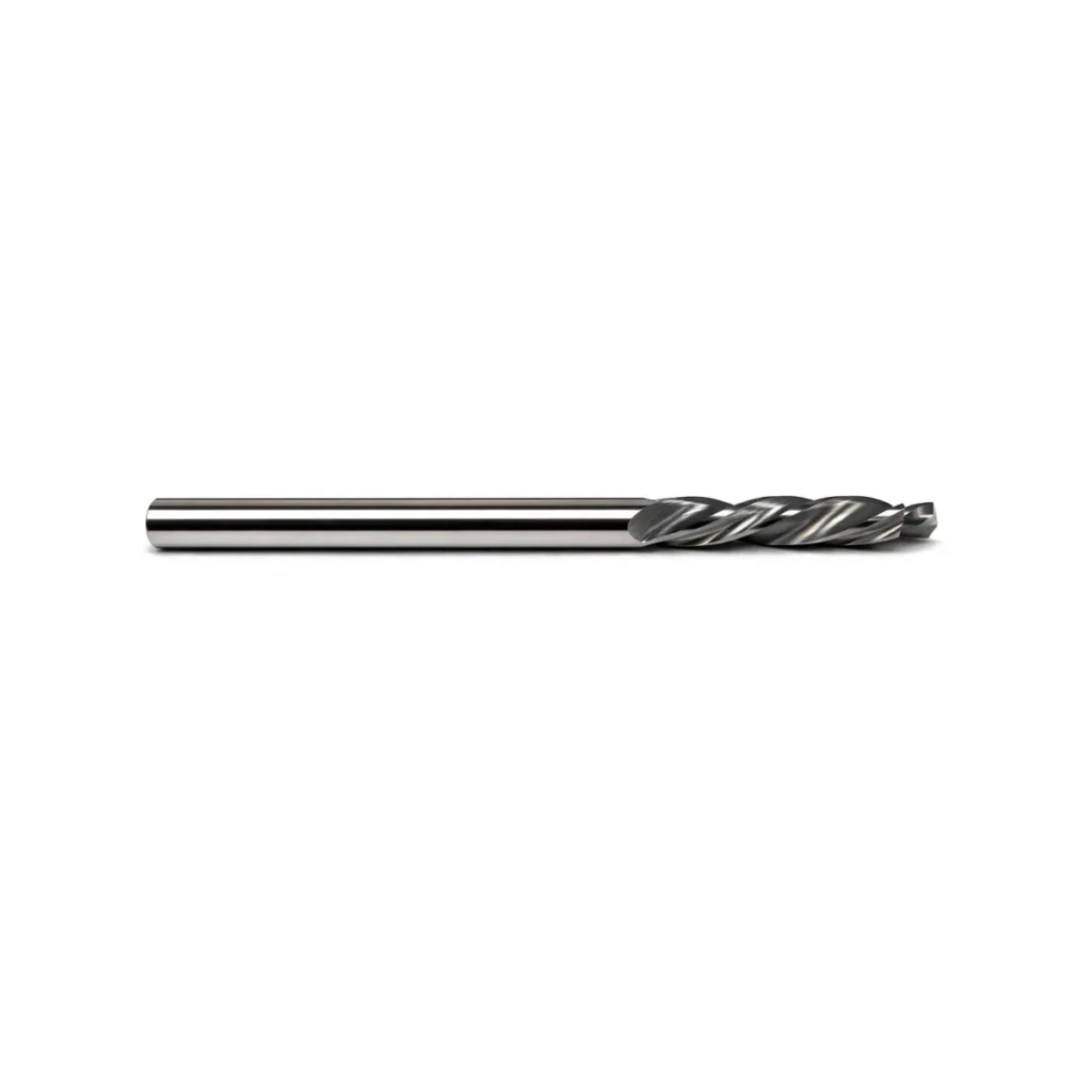Broca escariadora de metal duro para composites aeronáuticos, mecanizado de fibra de carbono y aluminio en una sola operación