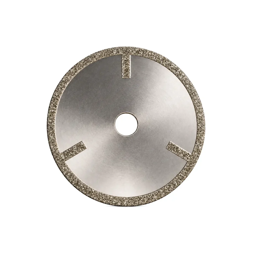 Disco de corte de diamante electrodepositado en diferentes diámetros, espesores y agujeros, con granos D301 y D251