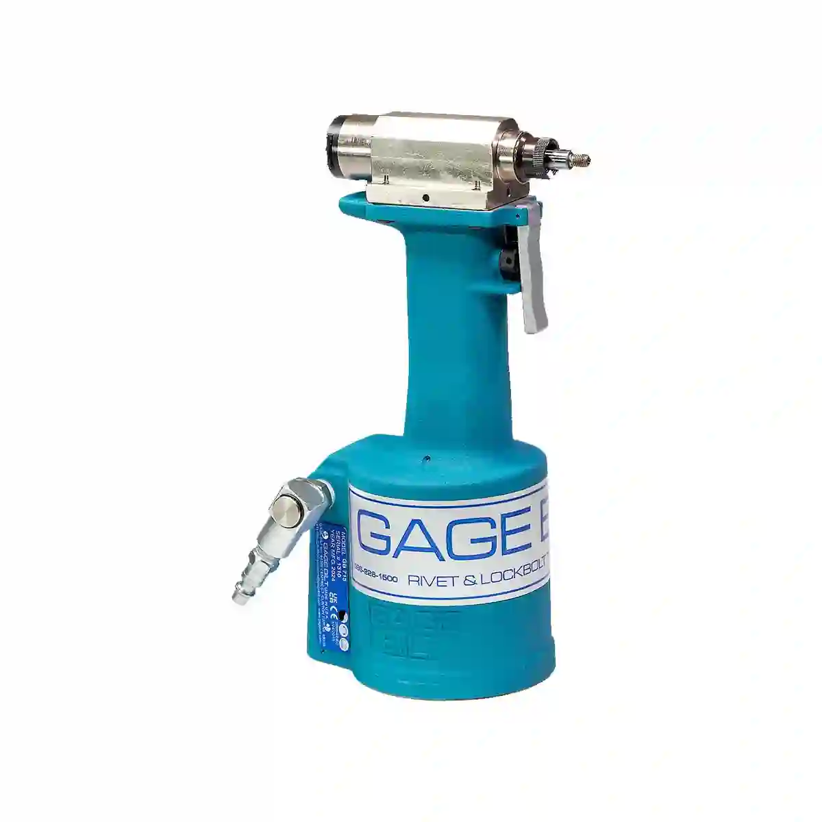Remachadora neumática Gage Bilt GB715 para remaches ciegos aeronáuticos MS y A Code