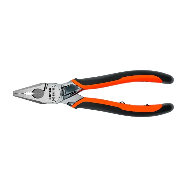 Alicate universal BAHCO 2628 GC ERGO con muelle de retorno y mangos bimateriales