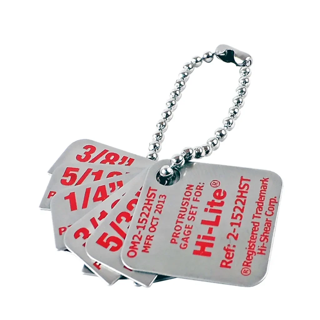 Juego de galgas Hi-Lite 2-1522HST para comprobación de protrusión y control de instalación de fijaciones