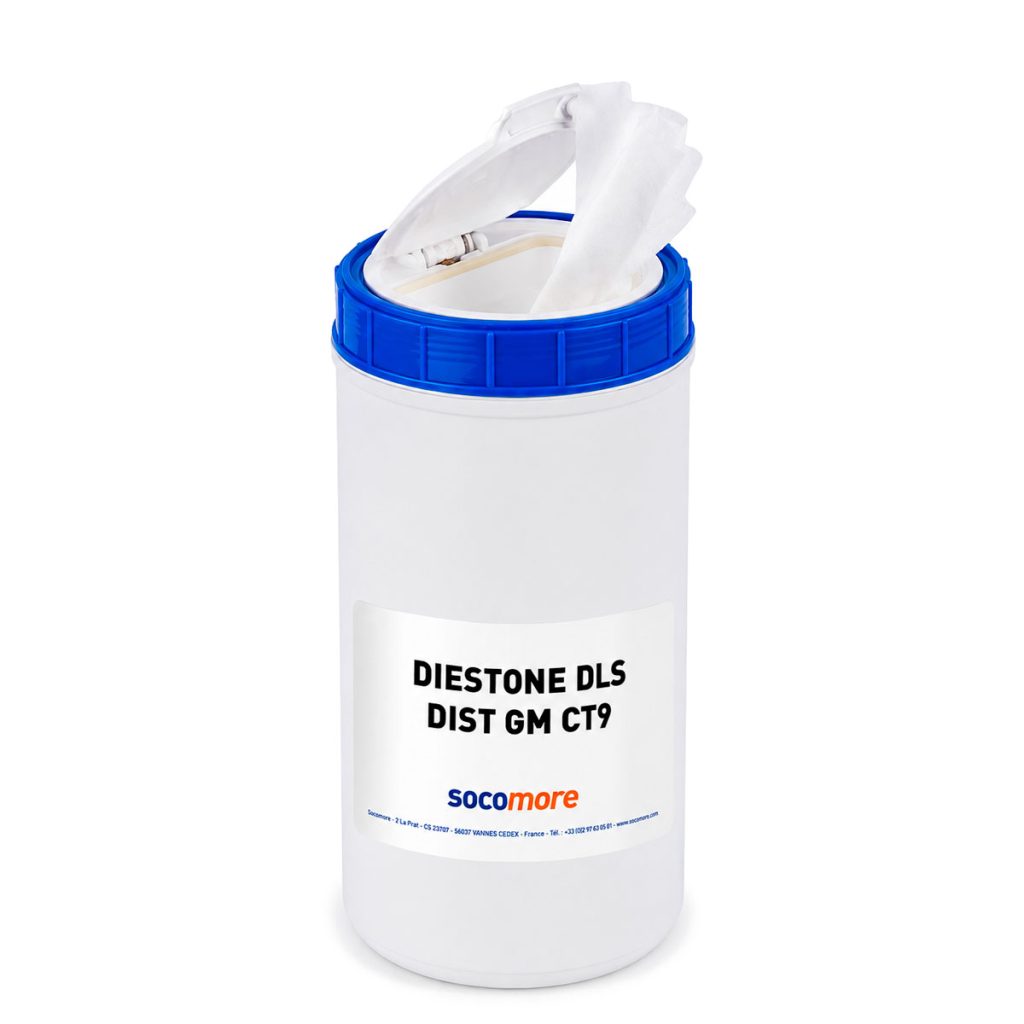 Cubo dispensador Socomore T120197 para almacenamiento y distribución de toallitas de limpieza industrial