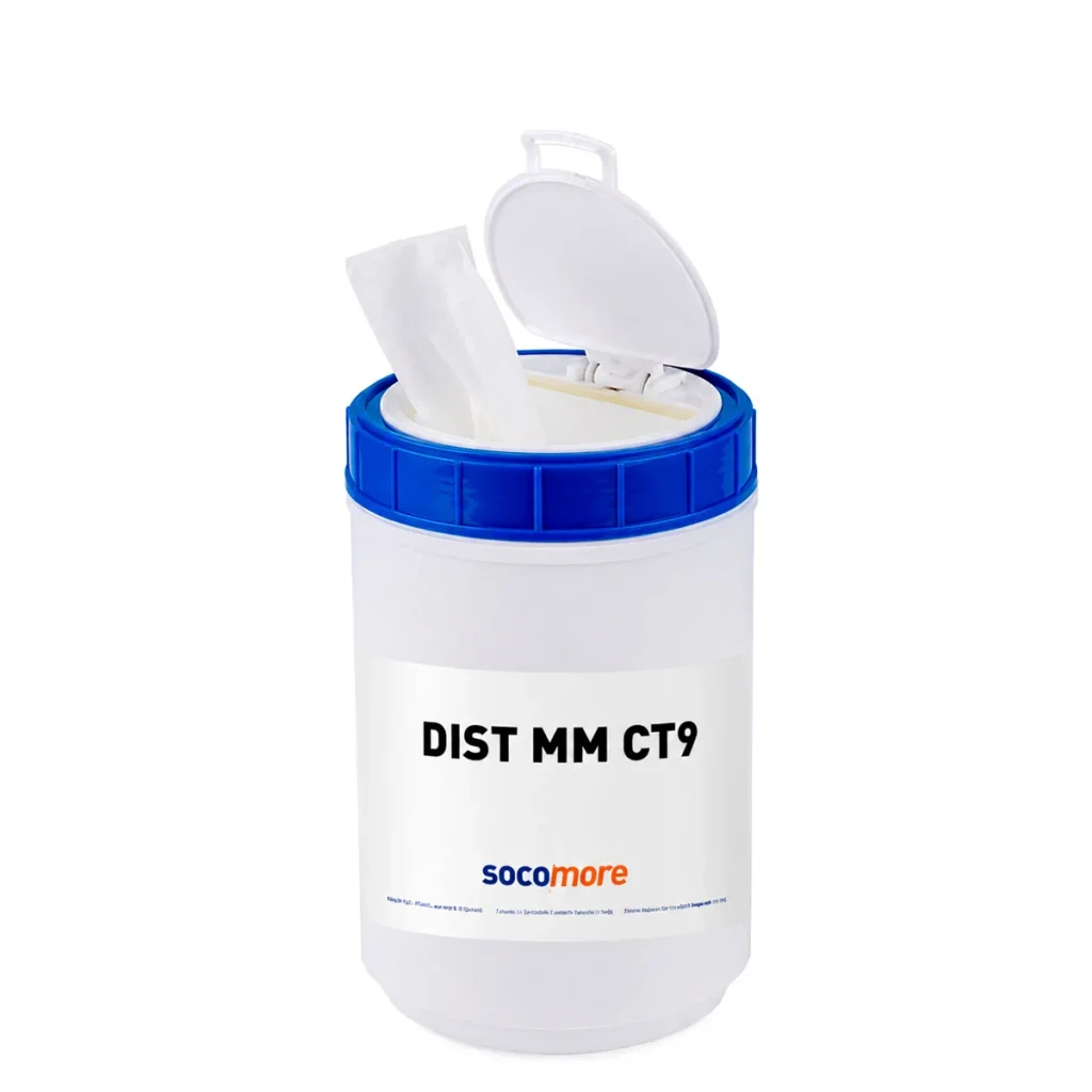 Cubo dispensador Socomore T120244 MM para toallitas de limpieza y preparación de superficies