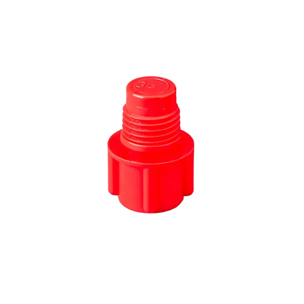 Tapón roscado SEMCO 234411 rojo para cierre hermético de cartuchos de sellante y adhesivos