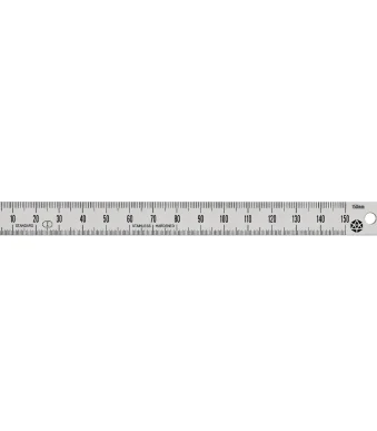 Regla inox 150mm Pérez Cardoso® 134731 con escala milimétrica grabada a láser y ancho de 15 mm